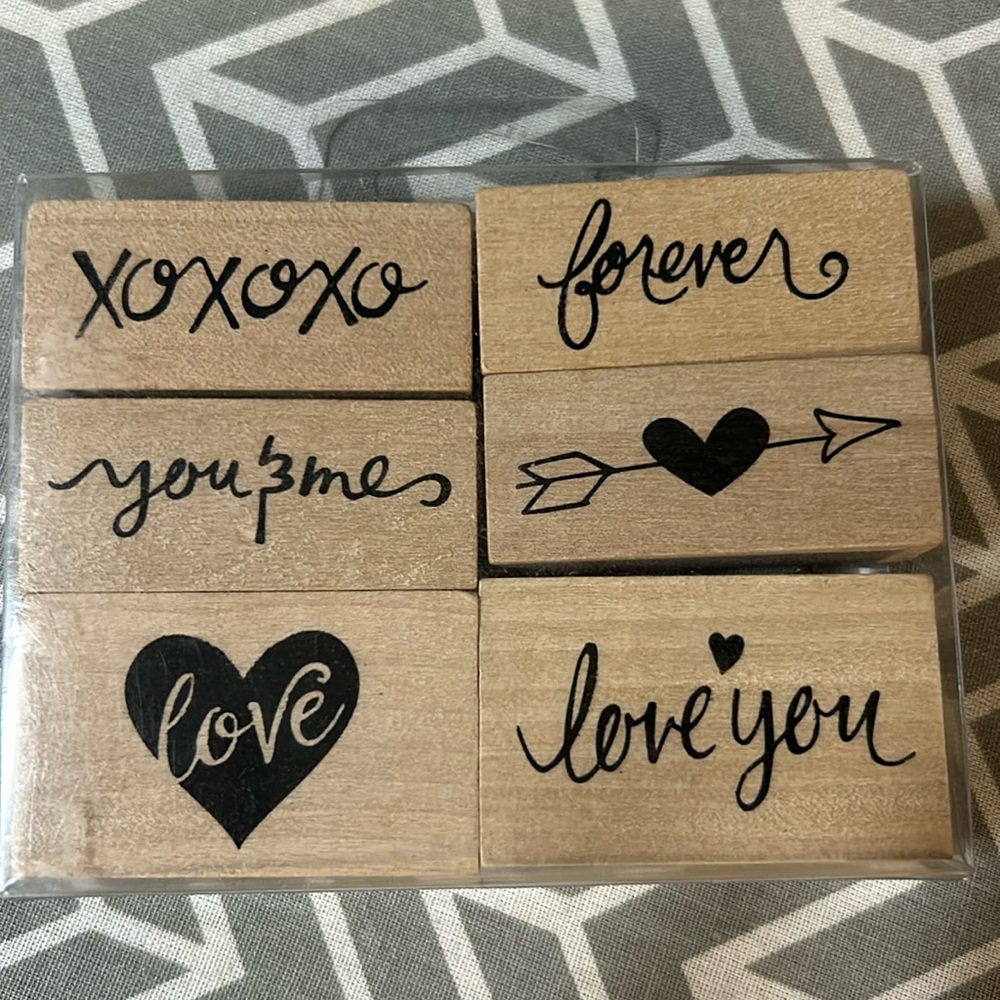 Rubber stamps : love theme